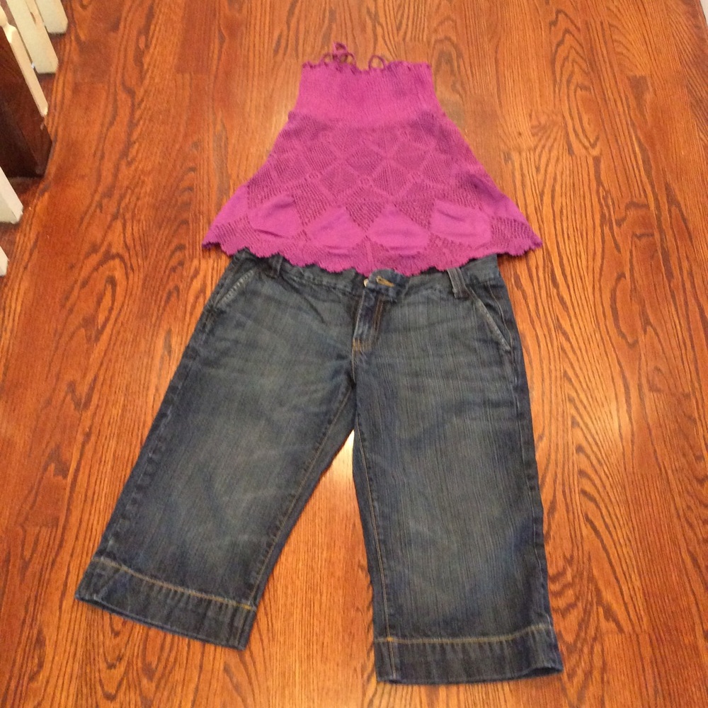 Banana republic denim trouser Capris Sz 4